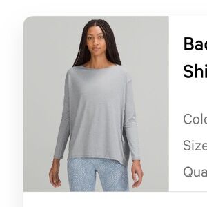 Lululemon Back in Action long sleeve top